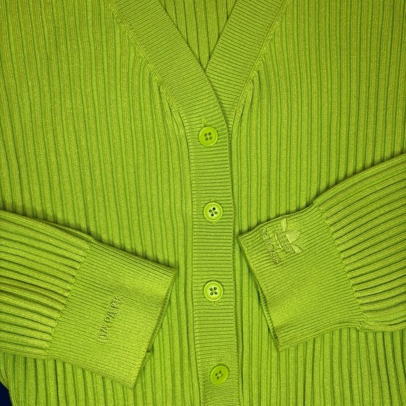 Adidas x Ivy Park Romper Medium Halls of Ivy Bright Green Ribbed Shorts Jumper - Picture 14 of 15